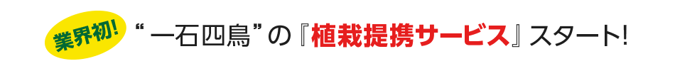 “一石四鳥の「植栽提携サービス」スタート！”